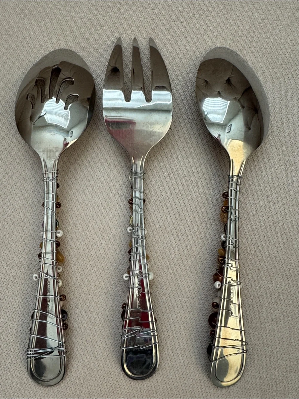 Artesian Embellished Serving Utensils Handmade
